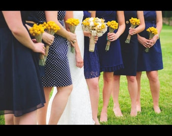 Craspedia 12 Long stem -2022 CROP GROWN in the USA Billy Balls-Billy Buttons-Dried Yellow Wedding Flowers-Bundle of 12