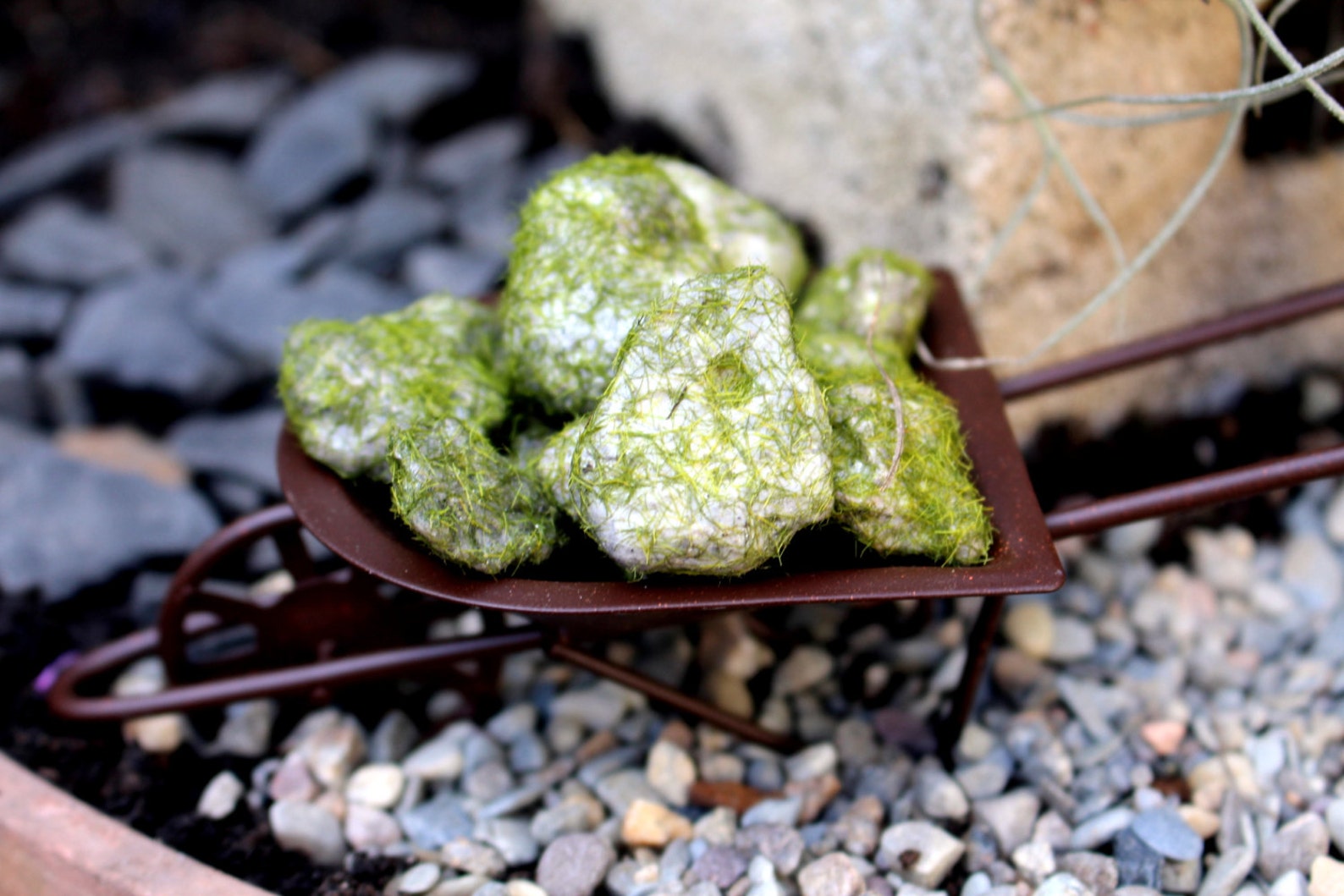 Moss Covered Rocksfaux Moss Rocks10 Rocks per Bag Etsy