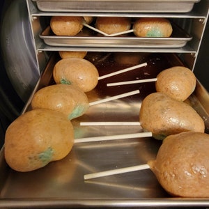 Freeze dried Caramel apple suckers-6 Caramel apple lollipops-Freeze dried candy by the piece-Party Treats-Wedding favors
