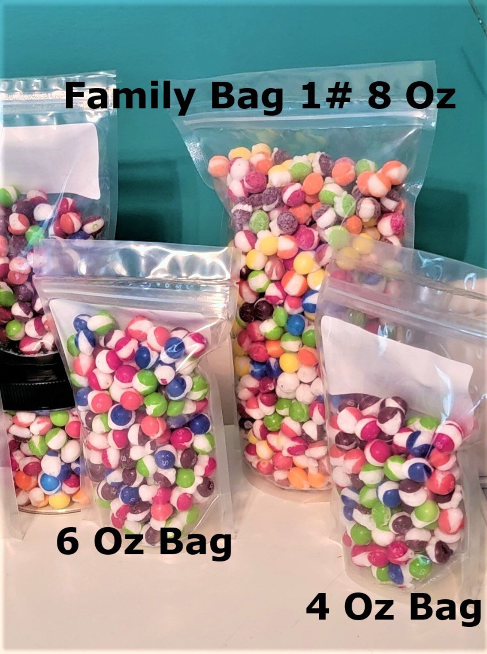 Freeze Dried skittles Choose 2/4/6/8 Oz bags Or 12 Oz Jar