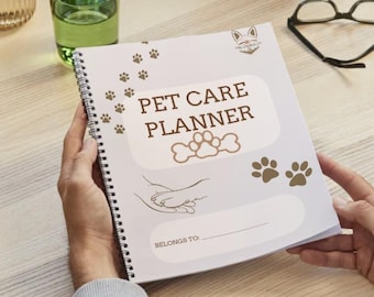 Printable Pet Planner, Print pet planner, Download planner, planner, organization