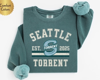 Comfort Colors Seattle Torrent PWHL Sweatshirt: Unisex Vintage Style