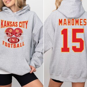 Mahomes Kansas City Football Hoodie: Unisex Fan Sweatshirt Sport Grey