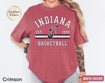 Comfort Colors® Vintage Indiana Womens Basketball Shirt, Indiana Fan Gift Unisex Adult & Youth T-shirt