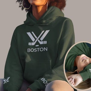 Boston Hockey Sweater, Boston PWHL Adult Unisex Hoodie
