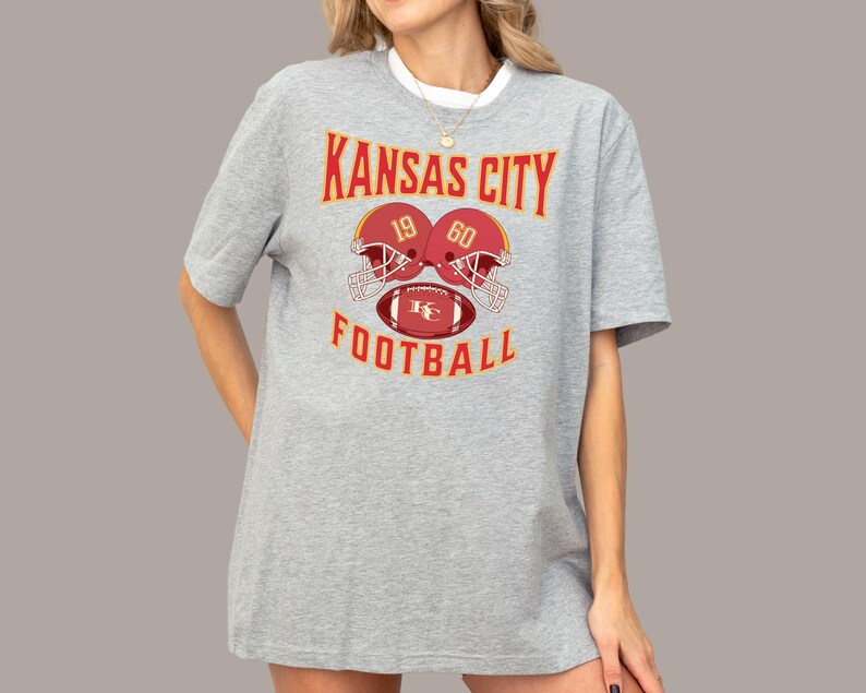 Kansas City Football T-shirt, Mahomes Kelce 87 Youth and Adult Fan Unisex T-Shirt Athletic Heather