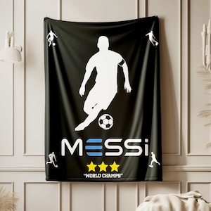 Messi Soccer Blanket: Plush Throw for Soccer Fans image 4