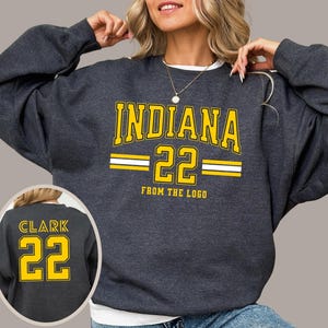 Caitlin Clark 22 Indiana Basketball From The Logo Youth & Adult Sweatshirt
