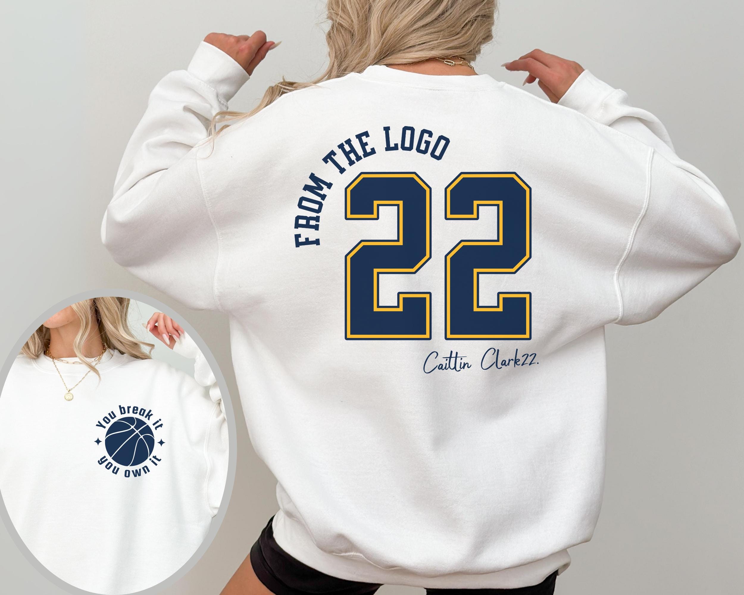 Caitlin Clark 22 Sweatshirt: From The Logo, Basketball Fan Apparel