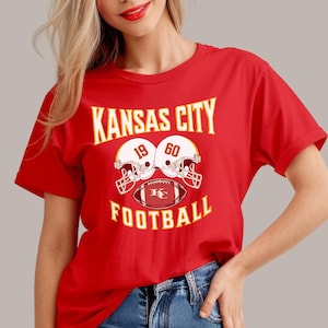 Kansas City Football T-shirt, Mahomes Kelce 87 Youth and Adult Fan Unisex T-Shirt Red