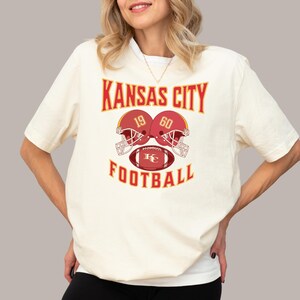 Kansas City Football T-shirt, Mahomes Kelce 87 Youth and Adult Fan Unisex T-Shirt Natural