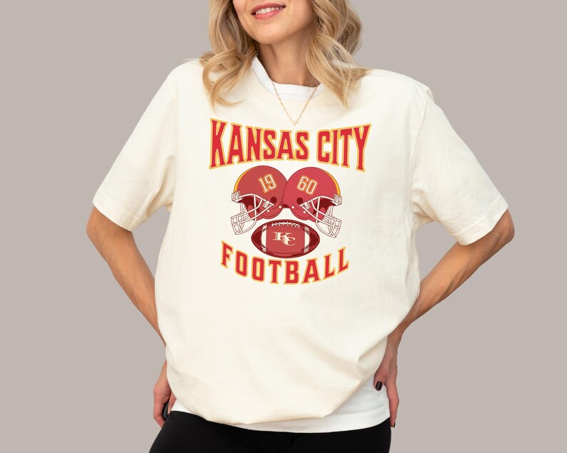 Kansas City Football T-shirt, Mahomes Kelce 87 Youth and Adult Fan Unisex T-Shirt Natural
