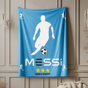 Messi Soccer Blanket: Plush Throw for Soccer Fans image 2