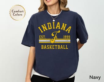 Comfort Colors® Vintage Indiana Womens Basketball Shirt, Indiana Fan Gift Unisex Adult & Youth T-shirt