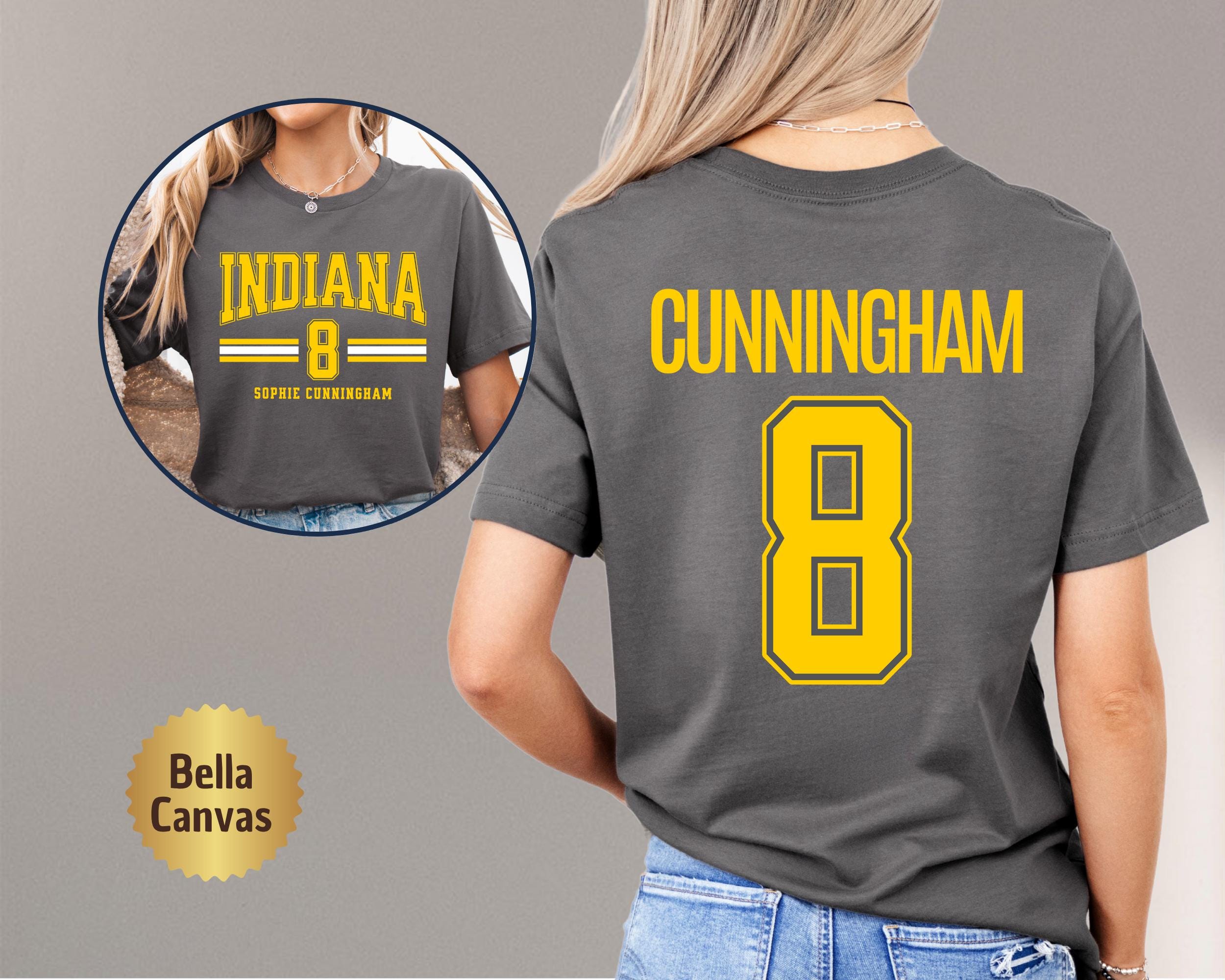 Sophie Cunningham Shirt, Bella Canvas 3001, Cunningham 8 Indiana Basketball Tee, Youth & Adult Fan Gift, Indianapolis Pro Hoops Merch