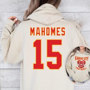 Mahomes Kansas City Football Hoodie: Unisex Fan Sweatshirt Sand