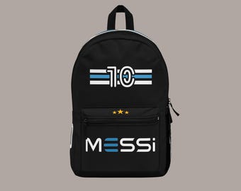Messi #10 Backpack: Argentina Soccer Team Colors, Lightweight