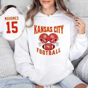 Mahomes Kansas City Football Hoodie: Unisex Fan Sweatshirt White