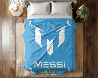 Messi Soccer Blanket: Cozy Plush Football Gift
