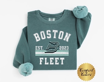 Comfort Colors Boston Fleet PWHL Hockey Sweatshirt: Unisex Vintage Style