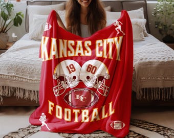 Kansas City Football Vintage Youth & Adult Plush Blanket