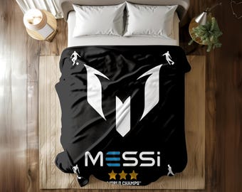 Messi Soccer Blanket: Cozy Plush Fleece Gift