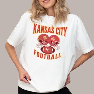 Kansas City Football T-shirt, Mahomes Kelce 87 Youth and Adult Fan Unisex T-Shirt White