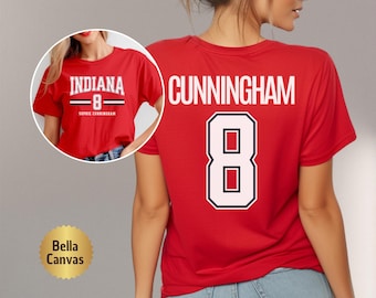 Sophie Cunningham #8 Indiana Basketball Tee: Bella Canvas Fan Shirt