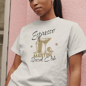 Espresso Martini shirt, Espresso Shirt, Espresso Martini Top, Martini Lover Gift, Espresso Martini Shirt  Cocktail Tee Gift Coffee Lover Tee