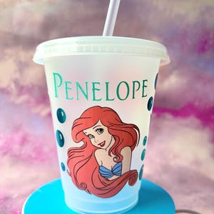 Personalised Ariel / the little mermaid cold cup- Ariel gift, Ariel fan, personalised Ariel, Disney gift, Ariel party, Disney princess