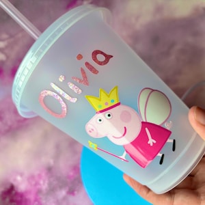 Personalised Peppa pig and George pig children’s sized cups- Peppa pig gift, Peppa pig party, Peppa pig fan, children’s Peppa pig gift
