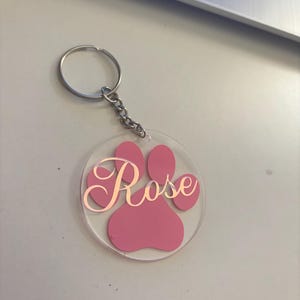 Personalised pet keyring