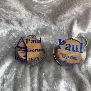 EFC, Everton football personalised Keyrings