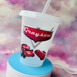 Disney Cars personalised cold cup- Disney gift, Disney party, cars gift, cars party, Disney boys