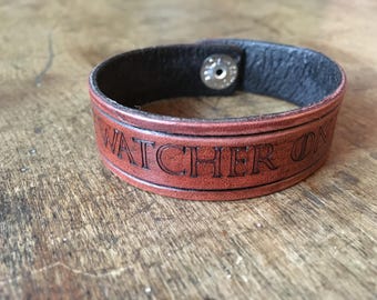 Game of Thrones - I Am The Watcher On The Wall - Leather Bracelet