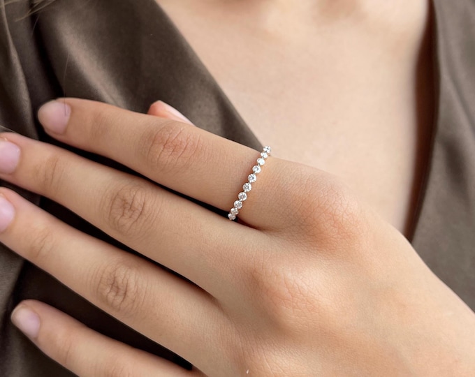 14k Gold 0.50 Carat Lab Grown Diamond Wedding Band - Elegant Minimalist Stacking Ring