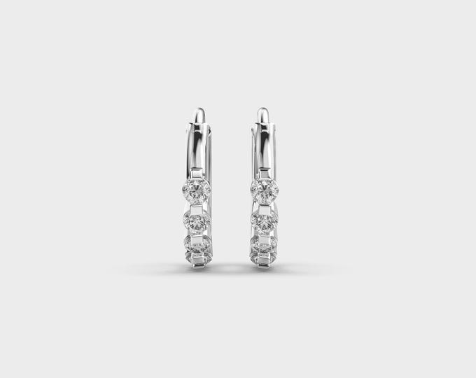 Lab Grown Diamond Huggie Earrings