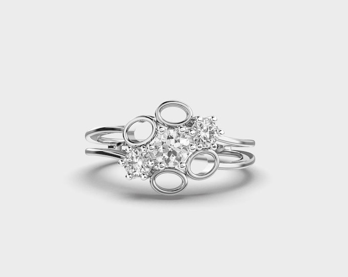 Lab Grown Diamond Engagement Ring | Elegant Round Cut for Anniversaries