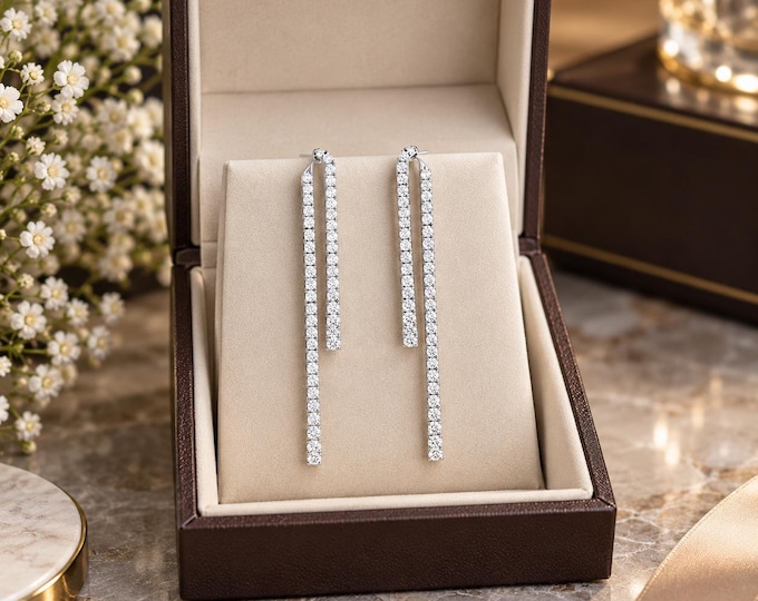 2 TCW Pear Lab Grown Diamond Drop Earrings | Teardrop Bridal Jewelry