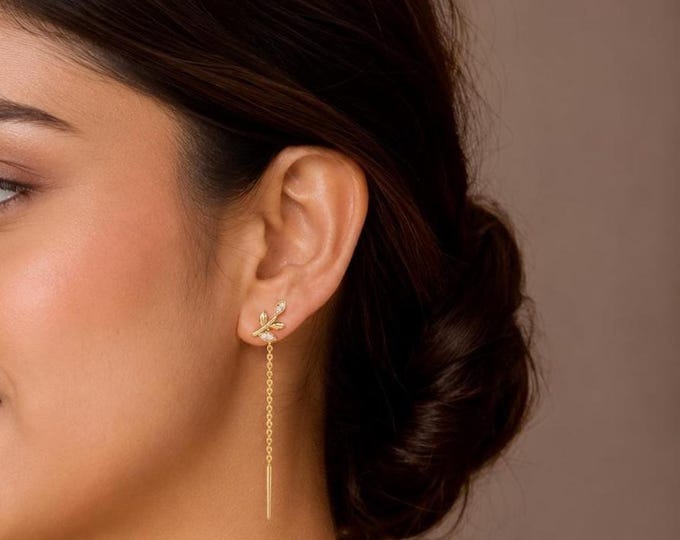 14k Gold Lab Grown Diamond Drop Earrings | Bridal & Bridesmaid Gift | Wedding Jewelry