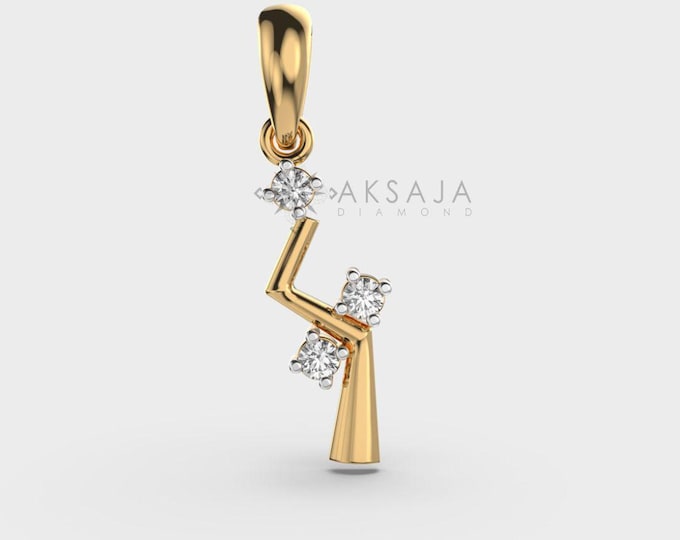 14Kt White Gold Lab Grown Diamond Pendant Necklace