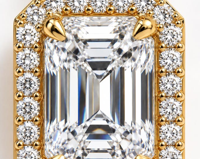 0.90 Ct Radiant Lab Grown Diamond Pendant | 14k Yellow Gold Solitaire Pendant