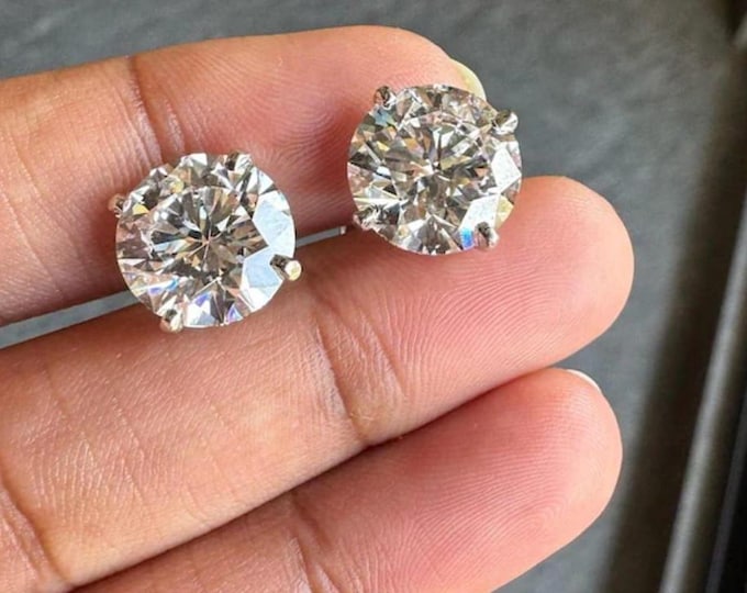10 Ct Diamond Stud Earrings | IGI Certified | Classic Luxury Anniversary Gift