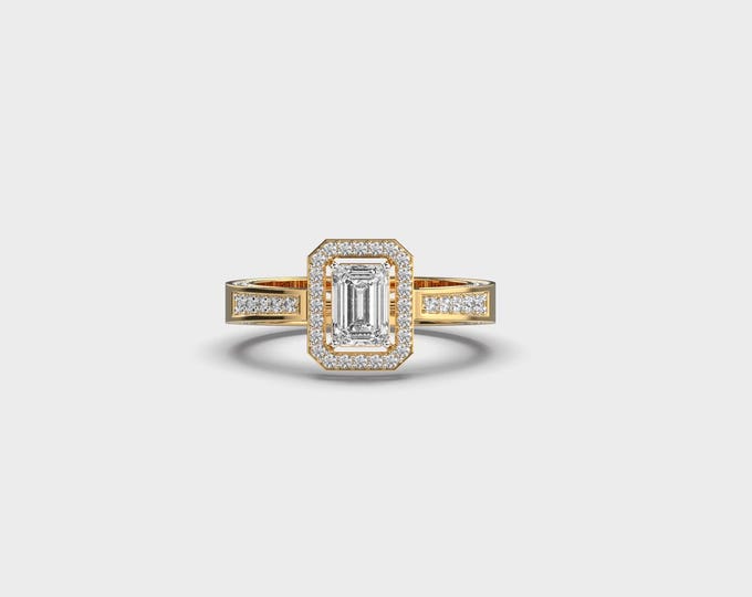 1.70 CT Lab Grown Diamond Convertible Ring & Pendant | 14K Solid Gold