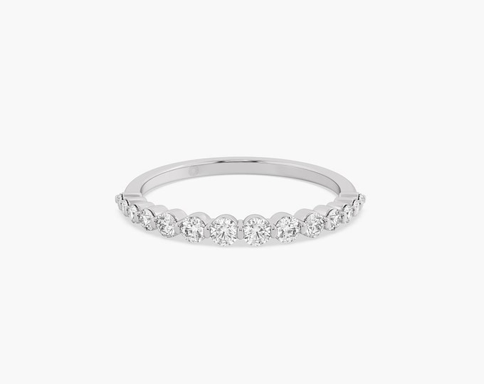 Lab Grown Diamond Ring Band: 14K White Gold Stackable Ring (0.30 ct. tw.)