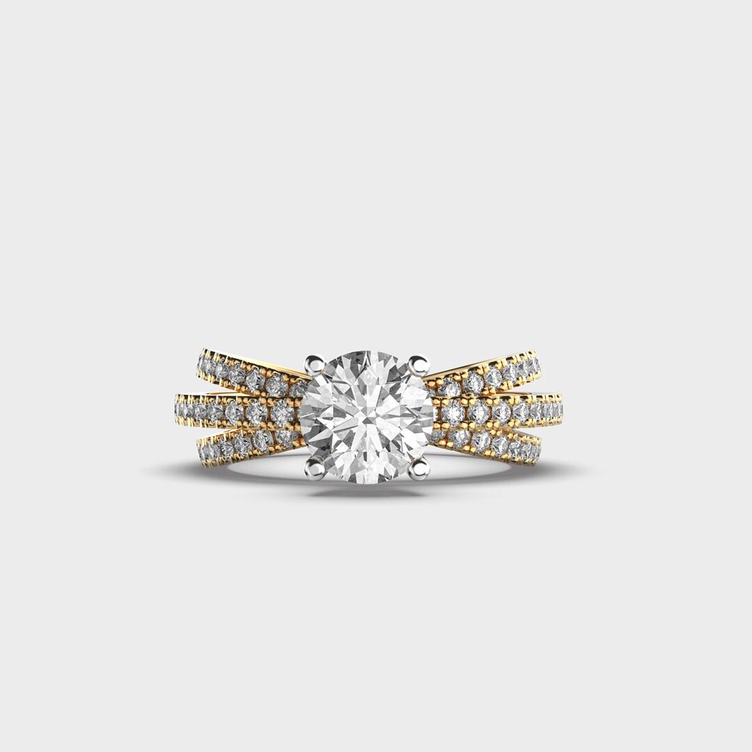Anello di fidanzamento - 14 carati Oro giallo - 8.01ct. tw. Diamante