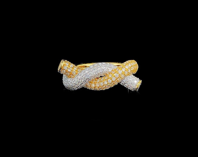 2.0 CT Lab Grown Diamond Bypass Engagement Ring in 14K White Gold