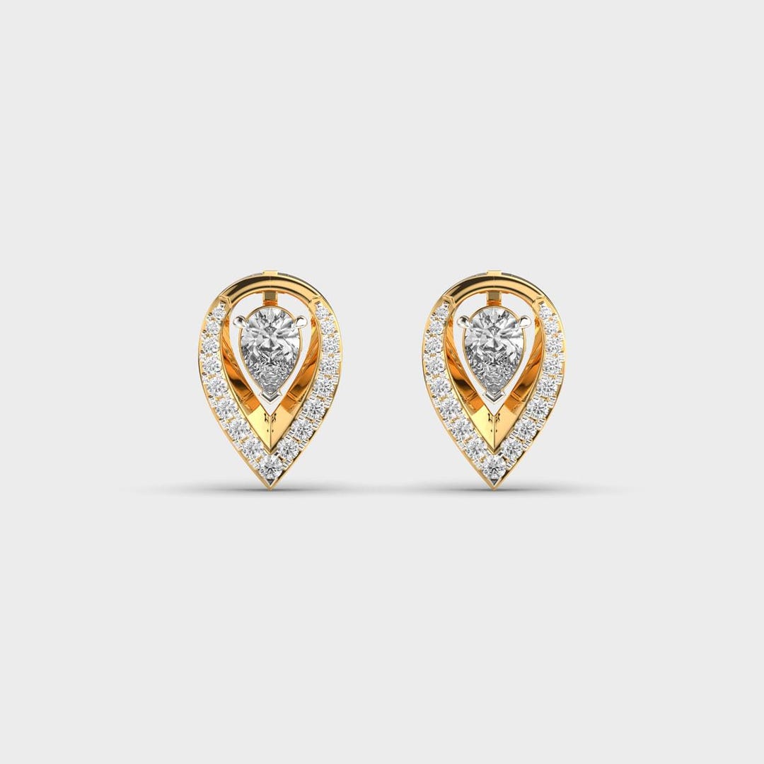 1.16 CT Droplet Convertible Earrings DEF Color/vvs Clarity/lab Grown - Etsy