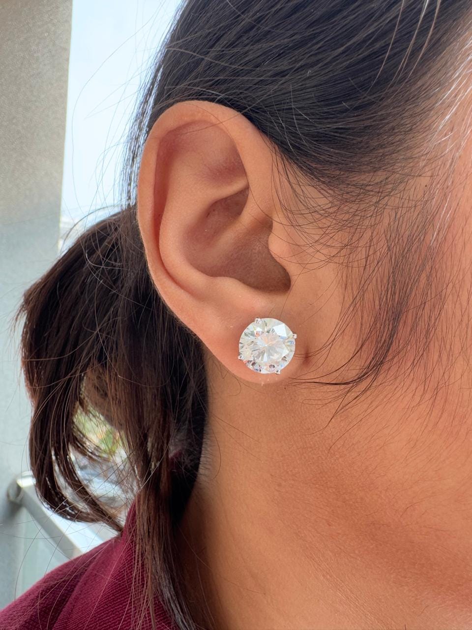 10 Ct Diamond Stud Earrings | DEF Color VVS Clarity | IGI Certified ...
