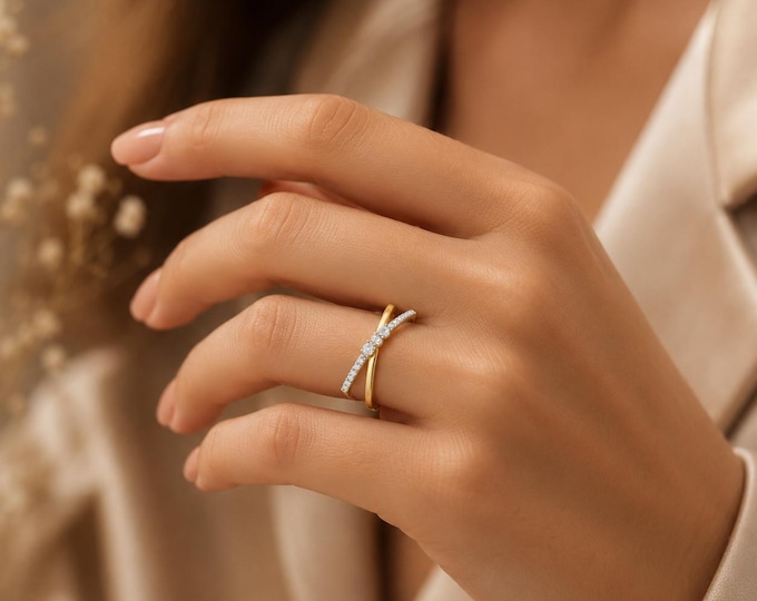 9kt White & Yellow Fancy Anniversary Ring | Gift for Wife | Promise Ring